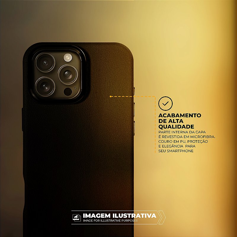 Capa para iPhone 16 Pro - Couro Dual Magsafe - Preta - Gshield