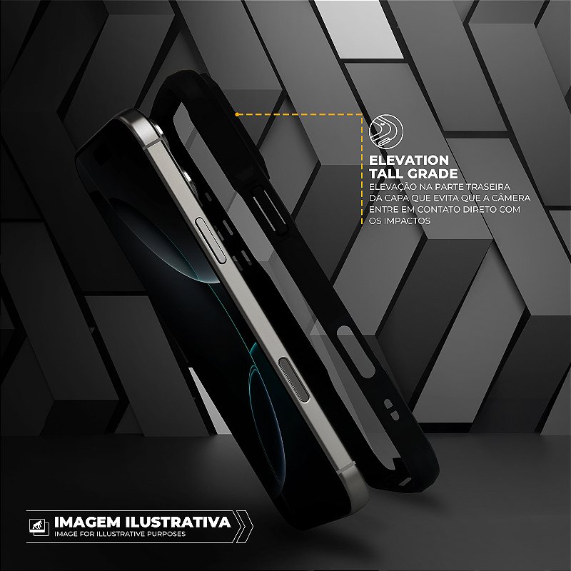 Capa para iPhone 16 - Dual Shock Sense Preta - Gshield