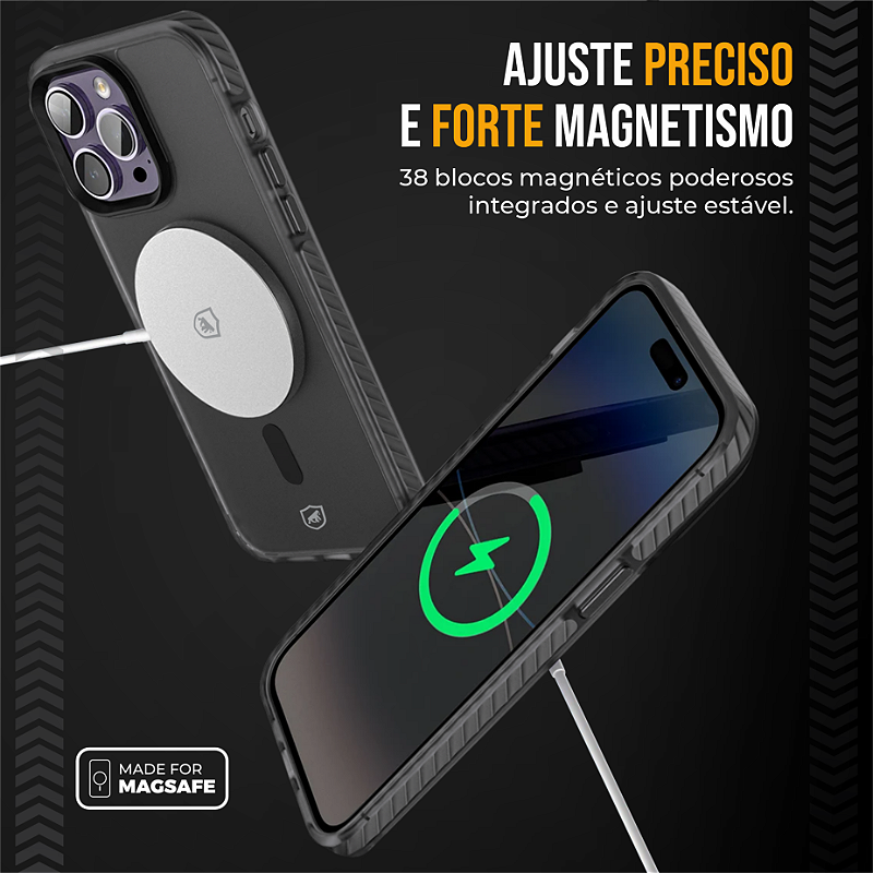 Capa MagSafe Pro para iPhone 16 - Preta - Gshield