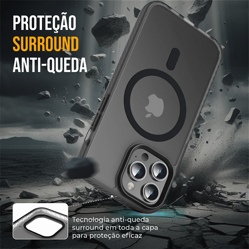 Capa MagSafe Pro para iPhone 16 - Preta - Gshield