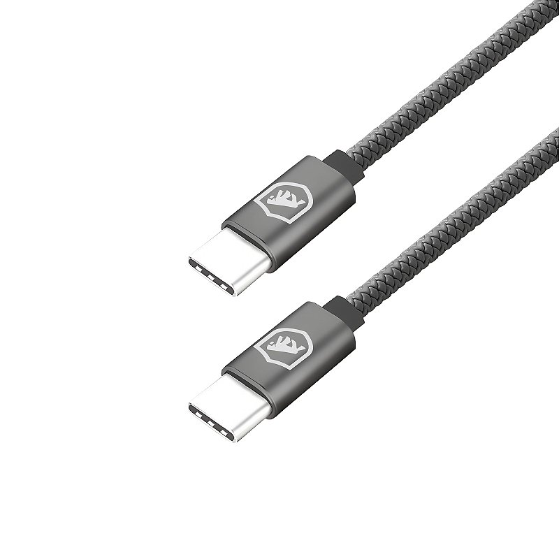 Cabo Symetric - Tipo C / Tipo C - 1,5M + Carregador Turbo Tipo C - Branco - Gshield