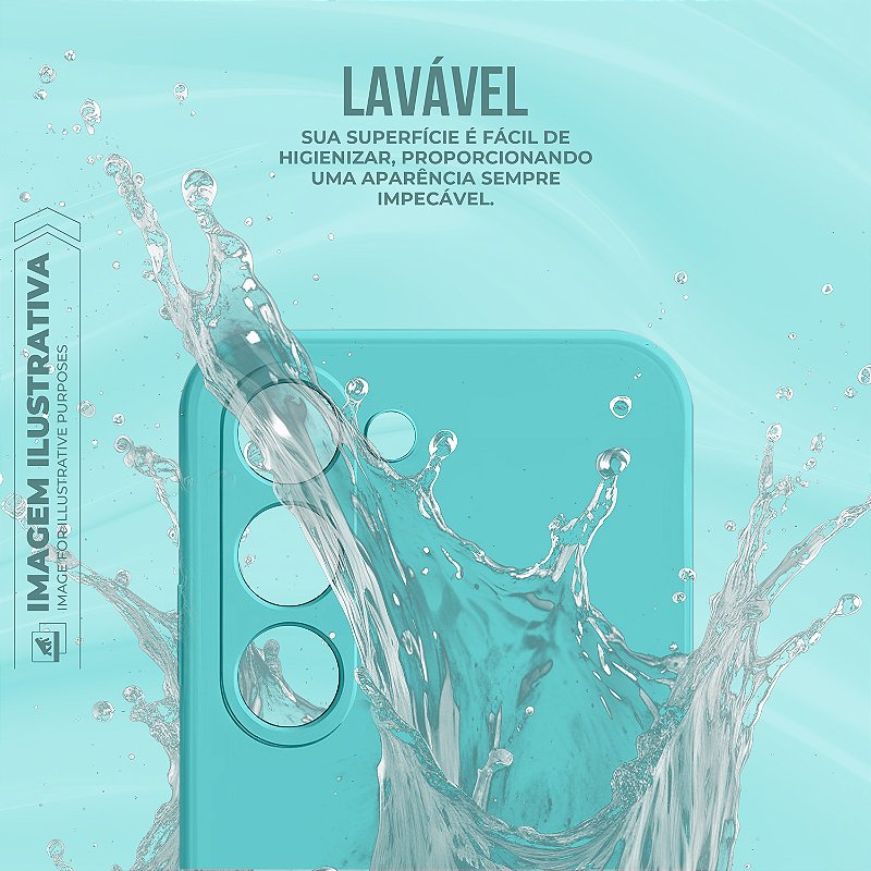 Capa para Samsung Galaxy A54 - Silicon Veloz - Verde Água - Gshield - foto 5