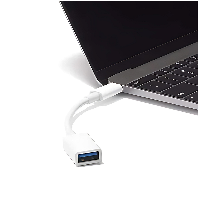 Cabo OTG Adaptador - USB-A / Type-C / TIPO C / USB C - Branco - Verde - foto 2