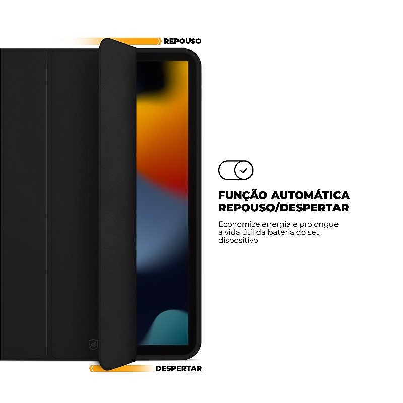 Kit Capa Clear View + Película Nano Vidro para iPad 10.2'' (7ª / 8ª / 9ª Geração) - Gshield - foto 2
