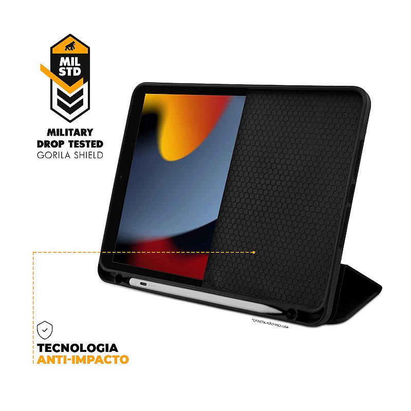 Kit Capa Clear View + Película Nano Vidro para iPad 10.2'' (7ª / 8ª / 9ª Geração) - Gshield - foto 5