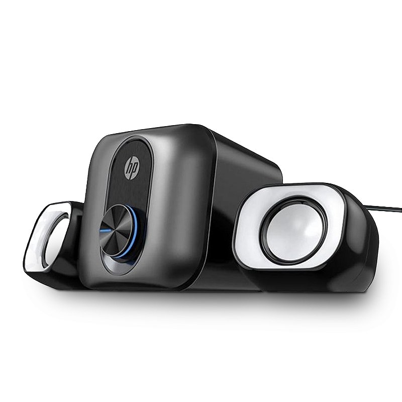 Caixa de som 2.1 Speaker USB-A e Conector 3.5mm Subwoofer 5W - Preta - HP - foto 3