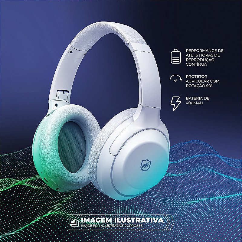 Headphone Flex - Extra Bass Tech - Branco - Gshield - foto 7