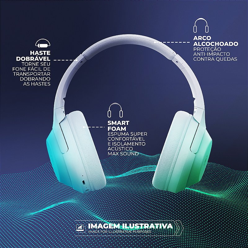 Headphone Flex - Extra Bass Tech - Branco - Gshield - foto 4