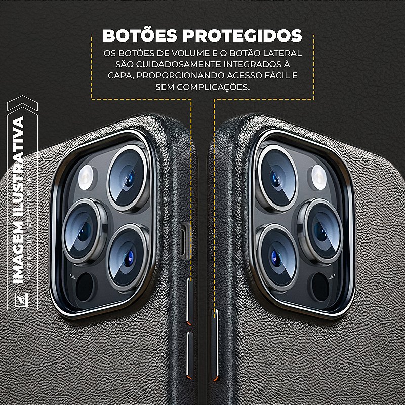 Kit Capa Couro Dual Magsafe e Pelicula Defender Pro Privacidade para iPhone 15 - Gshield
