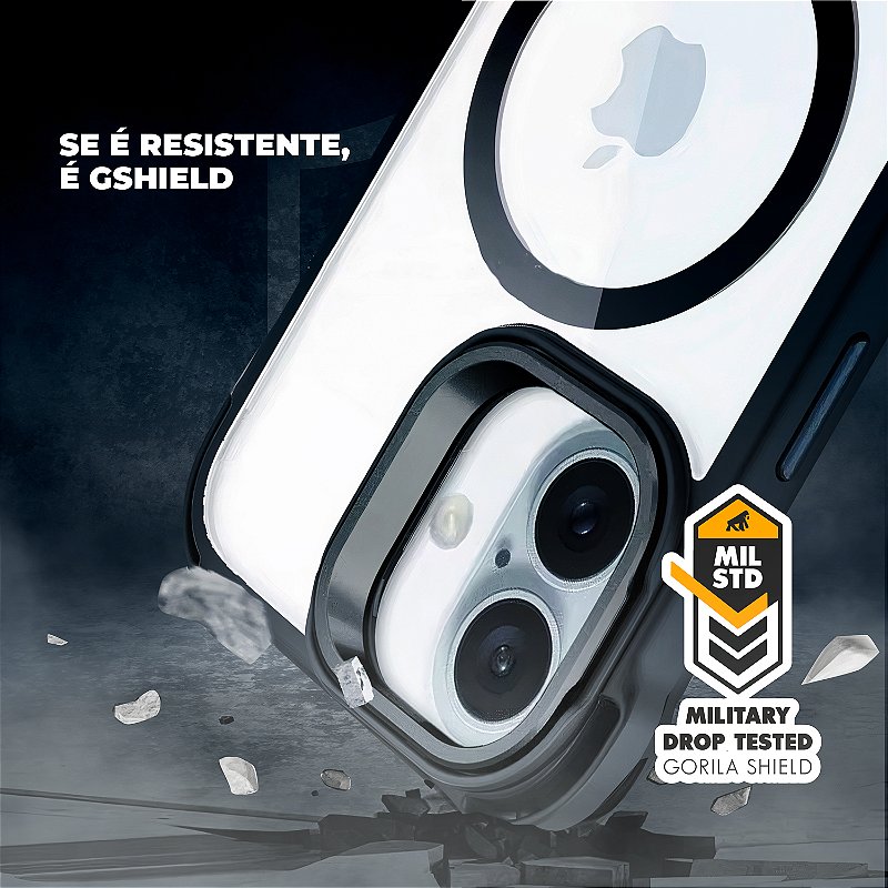 Capa para iPhone 16 Pro - MagSafe AirBag Preta - Gshield