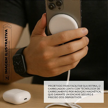 Carregador Wireless 3 em 1 - Discovery - Branco - Gshield - foto 6