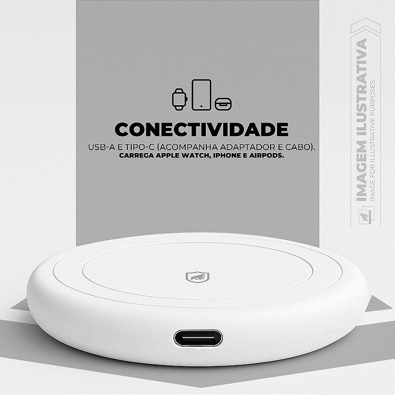 Carregador Wireless 3 em 1 - Discovery - Branco - Gshield - foto 2