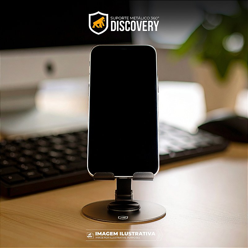 Suporte Metálico 360 - Discovery - Para Celular - Prata - Gshield - foto 7
