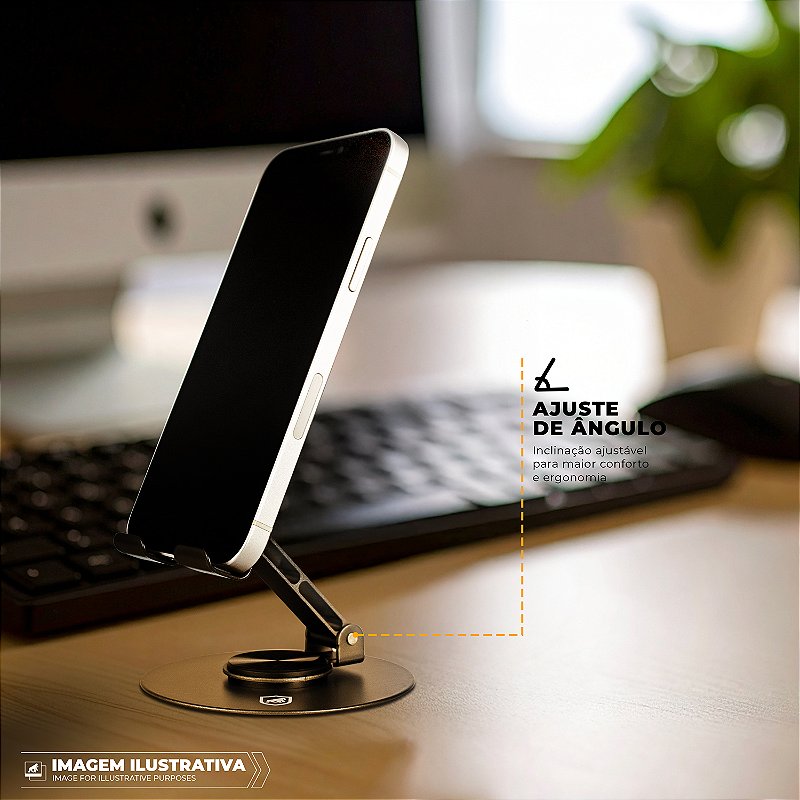 Suporte Metálico 360 - Discovery - Para Celular - Prata - Gshield - foto 4