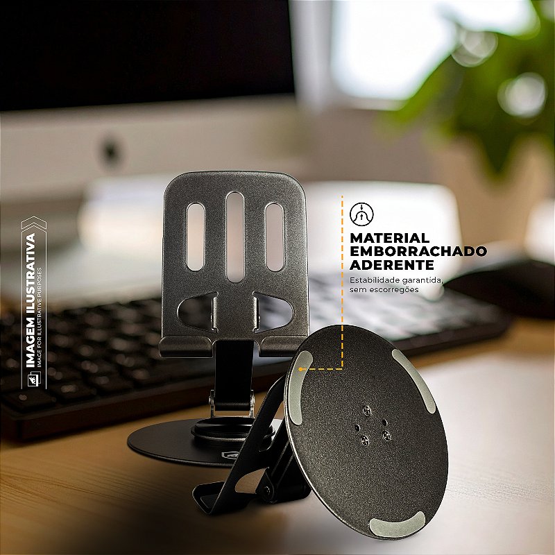 Suporte Metálico 360 - Discovery - Para Celular - Prata - Gshield - foto 2