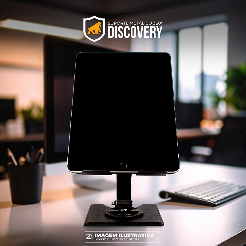 Suporte Metálico 360 - Discovery - Para Tablet / iPad - Preto - Gshield - foto 7