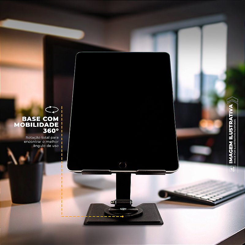 Suporte Metálico 360 - Discovery - Para Tablet / iPad - Preto - Gshield - foto 6