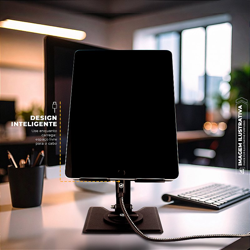 Suporte Metálico 360 - Discovery - Para Tablet / iPad - Preto - Gshield - foto 2