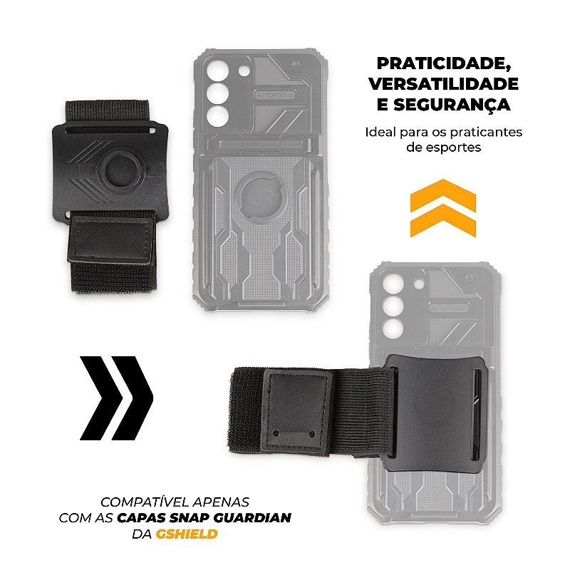 Kit Snap Guardian - Clip + Braçadeira + Capa para Samsung Galaxy S22 Ultra - Gshield