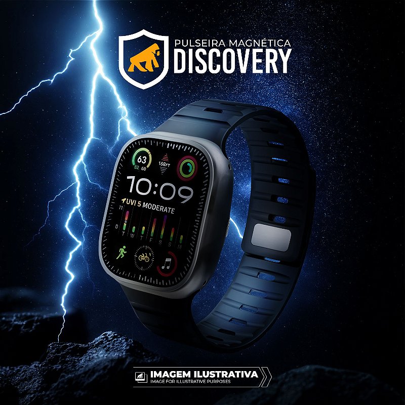 Pulseira para Apple Watch 38 / 40 / 41MM - Discovery Magnética - Preta - Gshield
