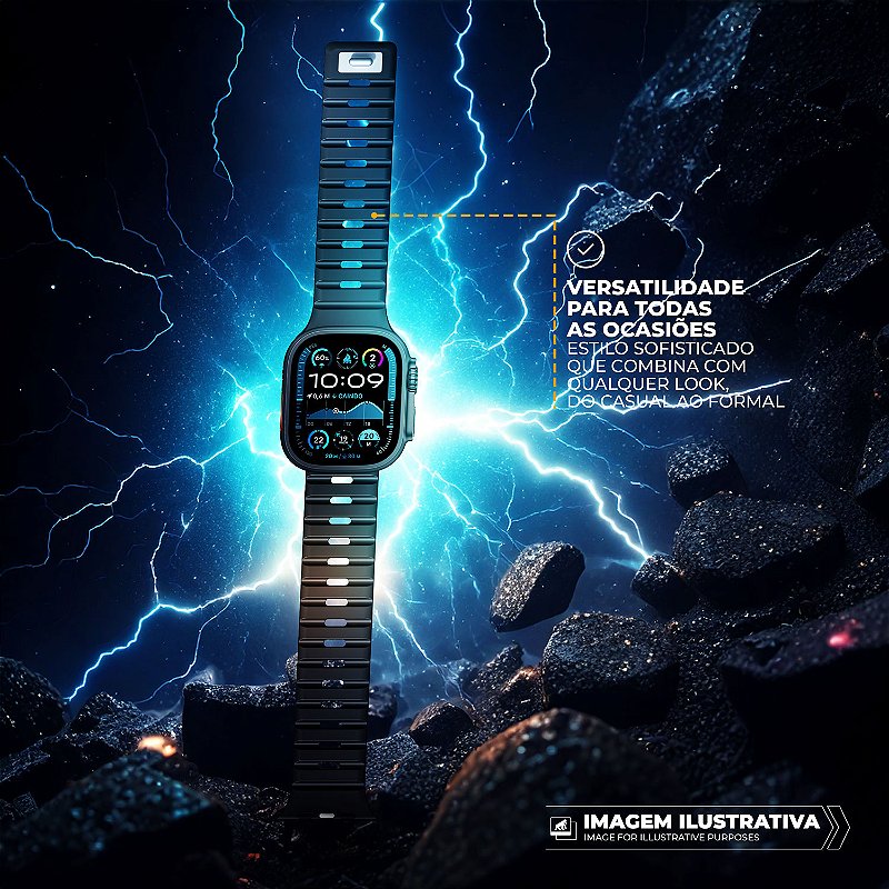 Pulseira para Apple Watch 38 / 40 / 41MM - Discovery Magnética - Preta - Gshield