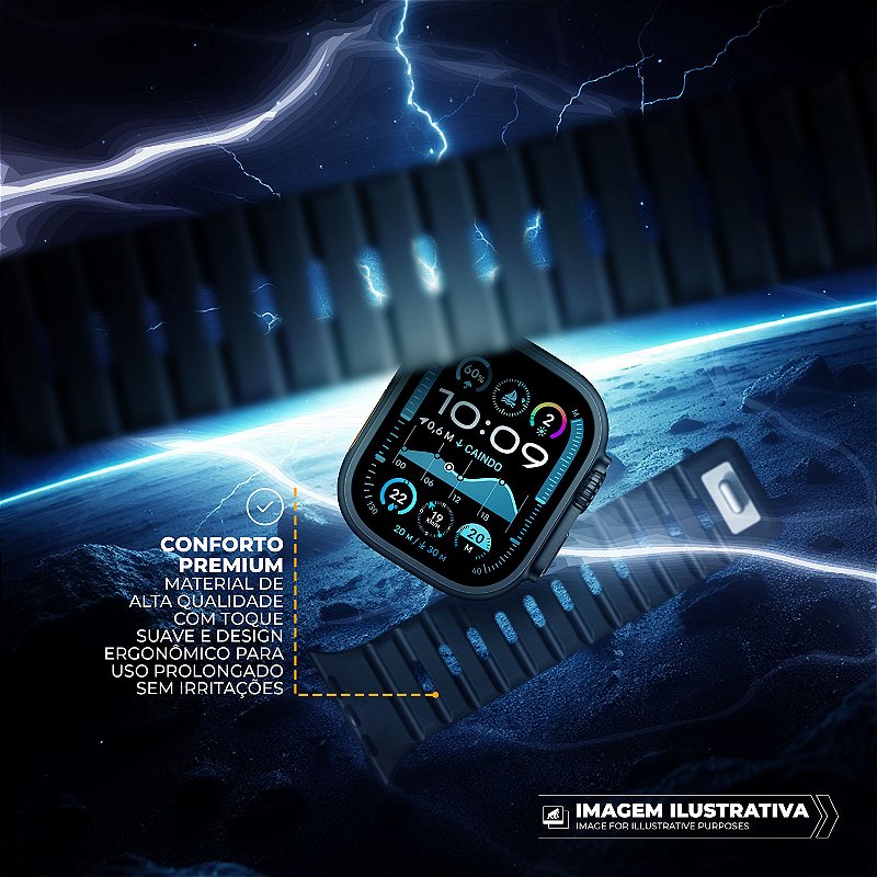 Pulseira para Apple Watch 38 / 40 / 41MM - Discovery Magnética - Preta - Gshield