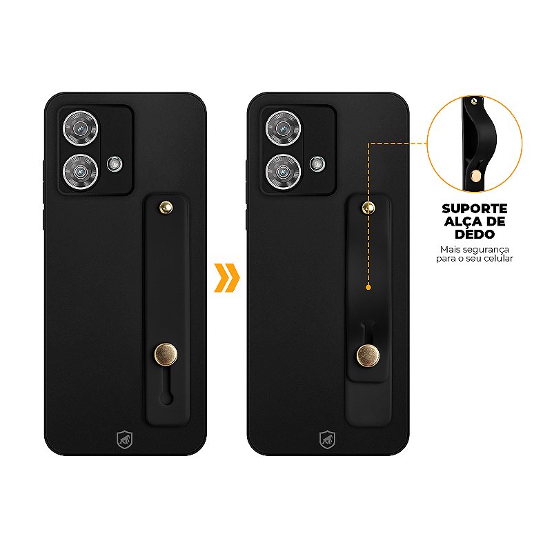 Kit Capa Silicon Veloz para Samsung Galaxy A05S + Ring Socket + Cordão - Preto - Gshield - foto 8