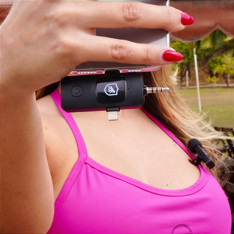 Microfone de Lapela 3 em 1 - Tipo C / Lightning / P3 - Flex - Gshield - foto 8