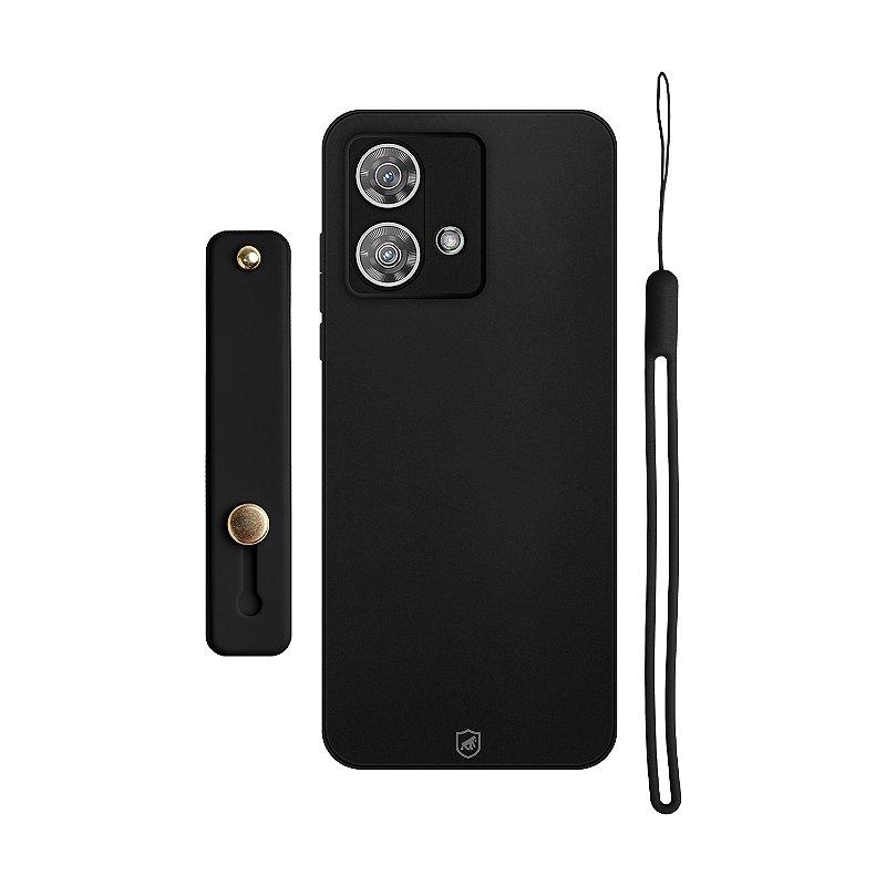 Kit Capa Silicon Veloz para Samsung Galaxy A14 + Ring Socket + Cordão - Preto - Gshield - foto 3