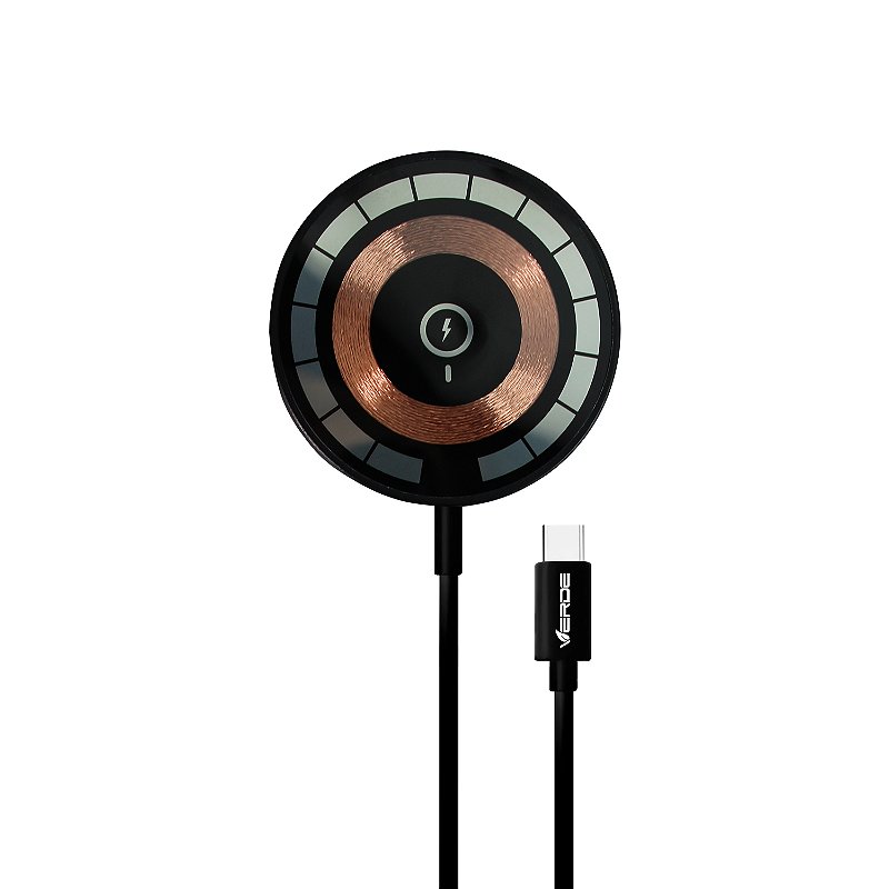Carregador Wireless Sem Fio - Preto - Verde
