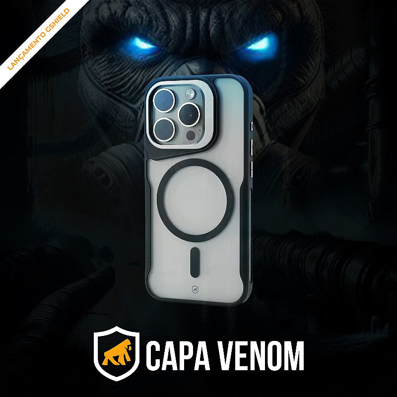 Capa para iPhone 16 - MagSafe Venom - Cinza - Gshield