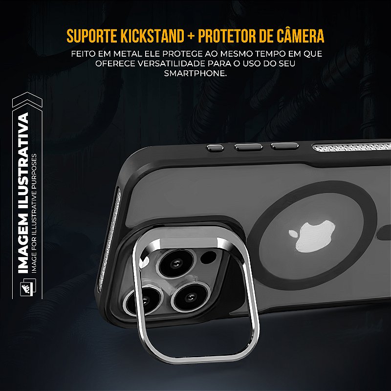 Capa para iPhone 16 - MagSafe Venom - Cinza - Gshield