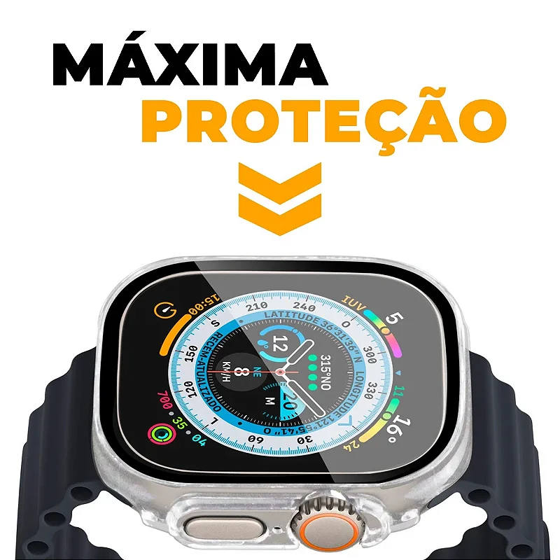 Case para Apple Watch 46MM (Series 10/11) Transparente - Armor - acompanha película integrada na case - Gshield