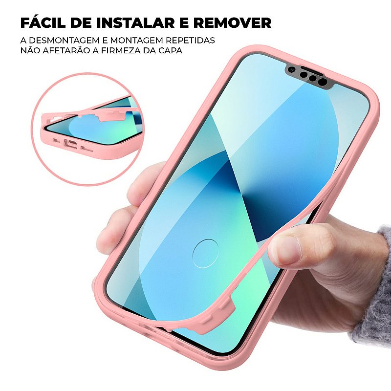 Capa 360 Rosa para iPhone - Frente e Verso - Gshield - foto 3