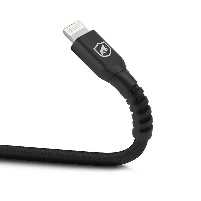 Cabo Dual Shock ( iPhone / iPad ) Lightning - Preto - 2 metros (MFI Homologado) - Gshield - foto 8