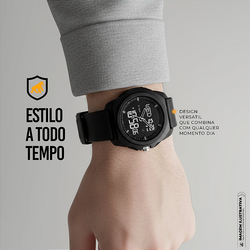 Relógio Analógico e Digital à Prova d’Água com Alarme, Cronômetro e regressivo - Survivor - Gshield - foto 6