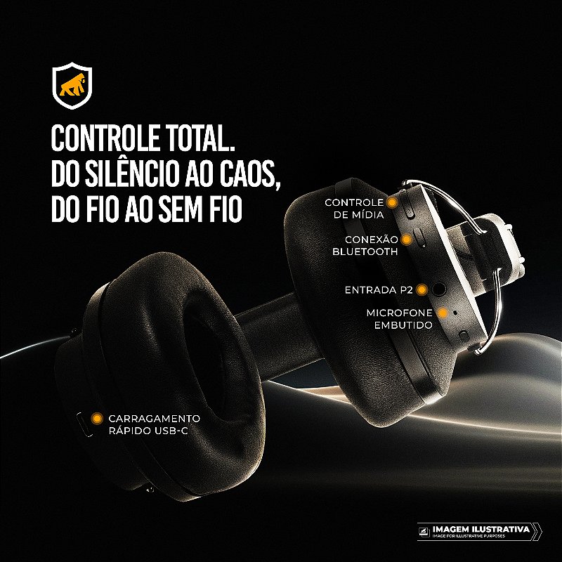 Headphone Bluetooth sem fio com ANC - Survivor - Gshield - foto 7