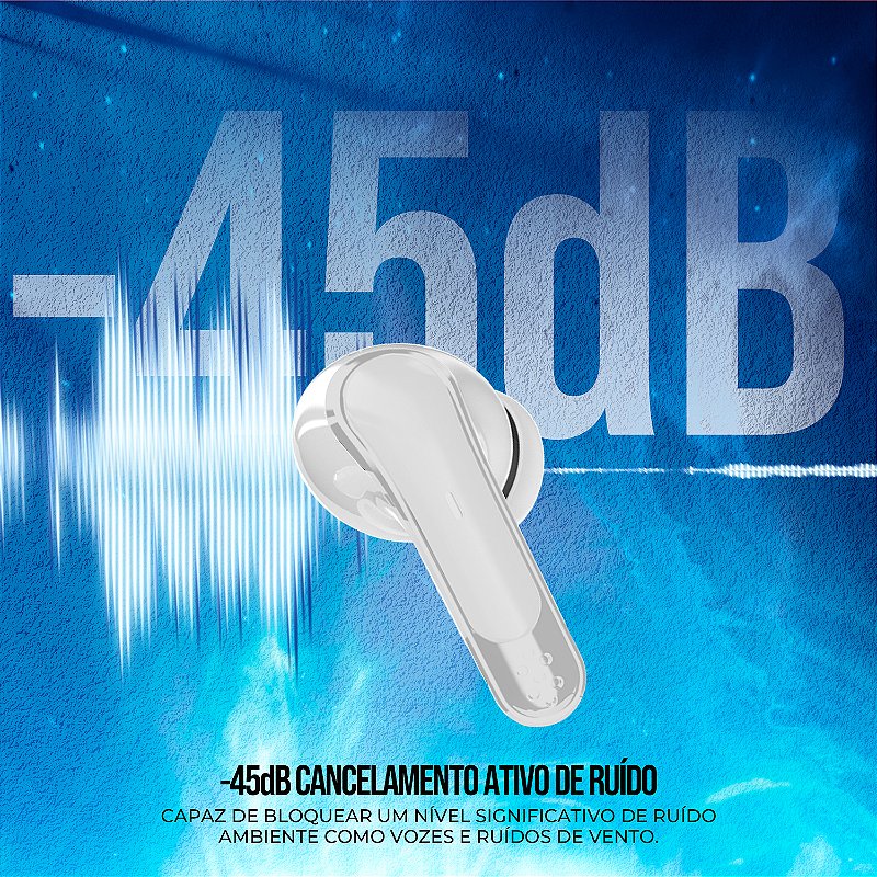 Earbuds Fone de Ouvido Bluetooth 5.4 com ANC, Baixa Latência e Adaptador USB-C 2.4G - Hybrid - Gshield - foto 6