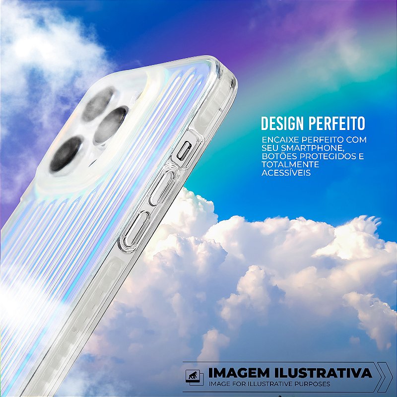 Capa para iPhone 16 - Magsafe Rainbow Transparente - Gshield
