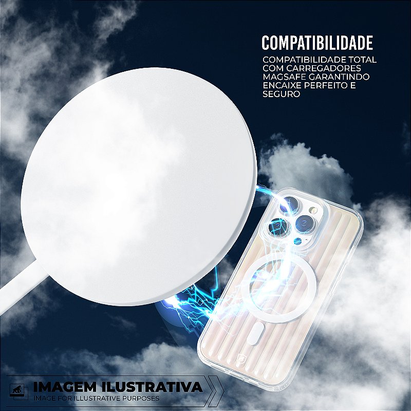 Capa para iPhone 16 - Magsafe Rainbow Transparente - Gshield