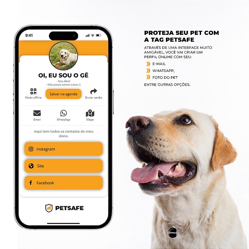 Kit 2 Unidades - Pingente Tag de Identificação para Coleira de Cães e Gatos com QRCode - PetSafe - Gshield - foto 3