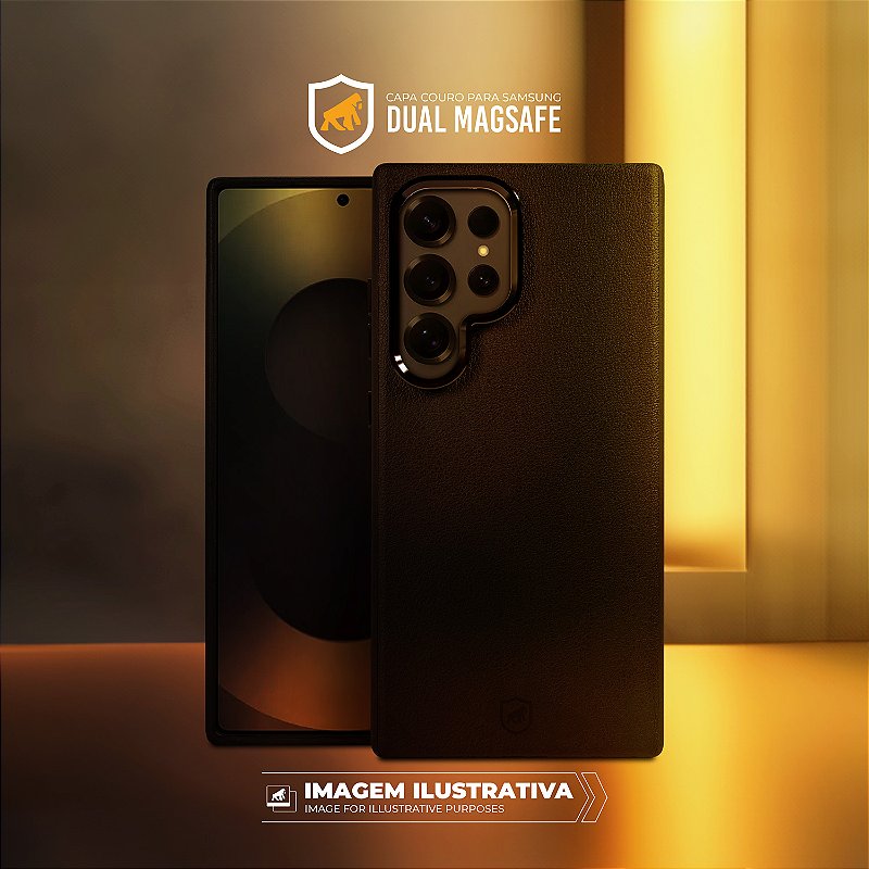 Capa para Samsung Galaxy S25 Plus - Couro Dual Magsafe - Preta - Gshield - foto 7