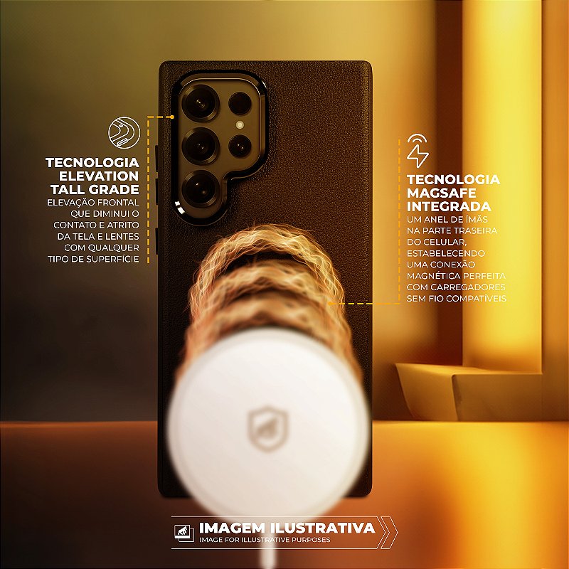 Capa para Samsung Galaxy S25 Plus - Couro Dual Magsafe - Preta - Gshield - foto 5