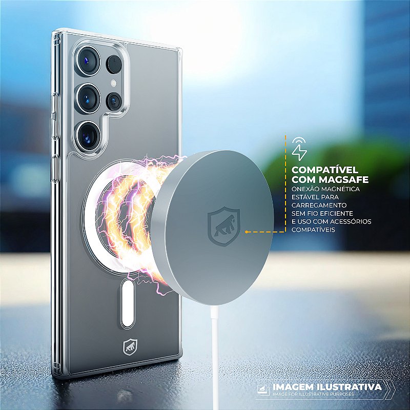 Capa MagSafe para Samsung Galaxy S25 Plus - Transparente - Gshield
