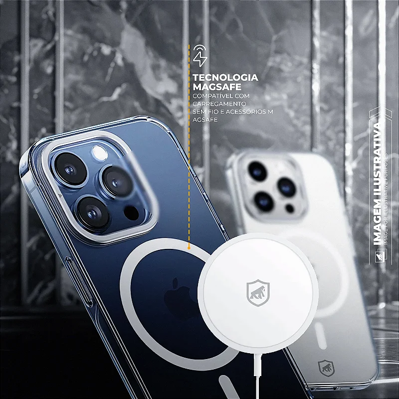 Capa para iPhone 14 Pro Max - MagSafe Crystal Armor Stand - NÃO AMARELA - Gshield