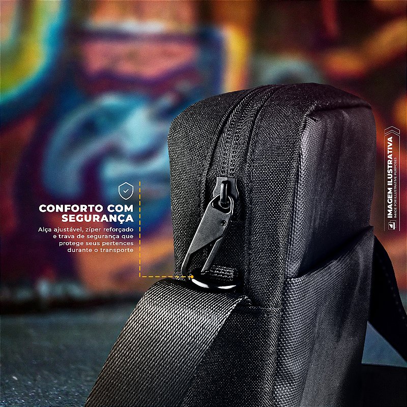 Shoulder Bag Transversal | Bolsa Compacta Unissex Antifurto - Symetric - Gshield - foto 5