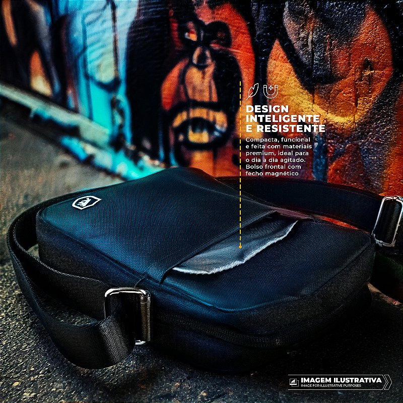 Shoulder Bag Transversal | Bolsa Compacta Unissex Antifurto - Symetric - Gshield - foto 4