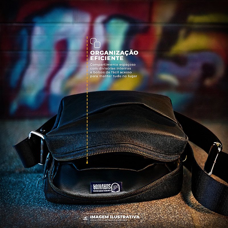 Shoulder Bag Transversal | Bolsa Compacta Unissex Antifurto - Symetric - Gshield - foto 3