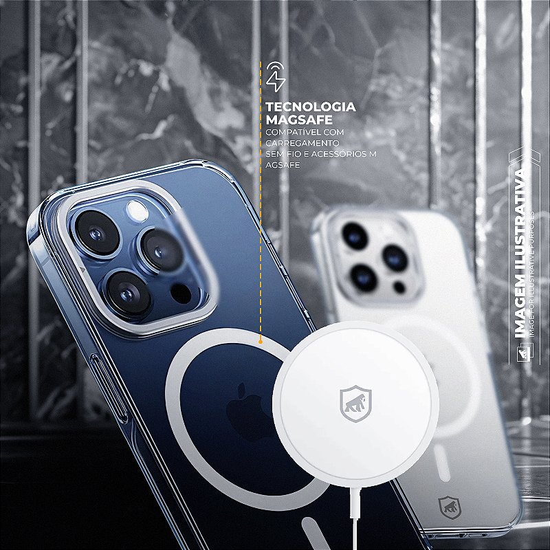 Capa para iPhone - MagSafe Crystal Armor Stand - NÃO AMARELA - Gshield
