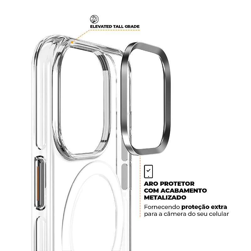 Capa para iPhone - MagSafe Crystal Armor - NÃO AMARELA - Gshield